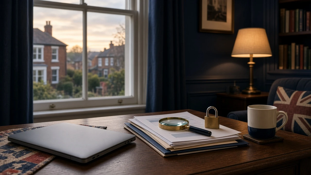 Secure UK home office symbolizing trustworthy online casino research